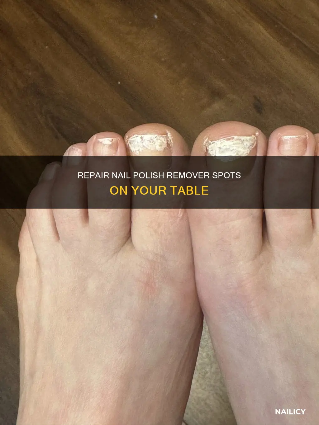 how to fix a nail polish remover spot on table
