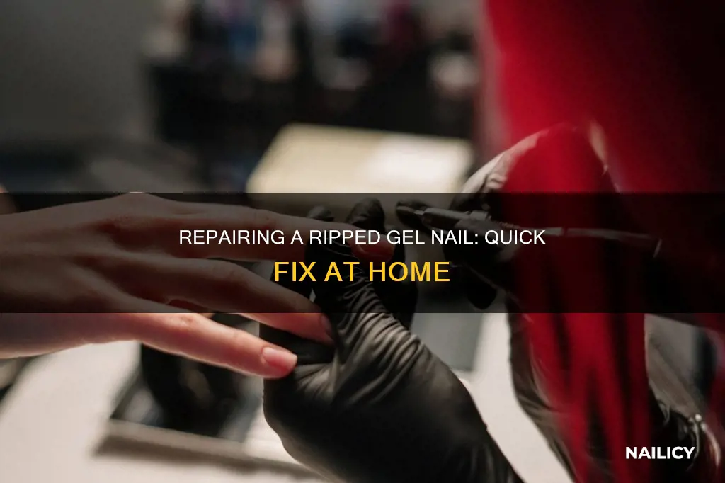 how to fix a ripped gel nail