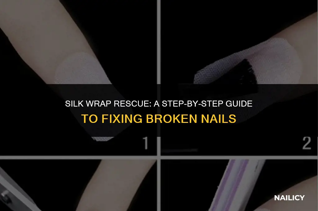 how to fix broken nail using silk wrap