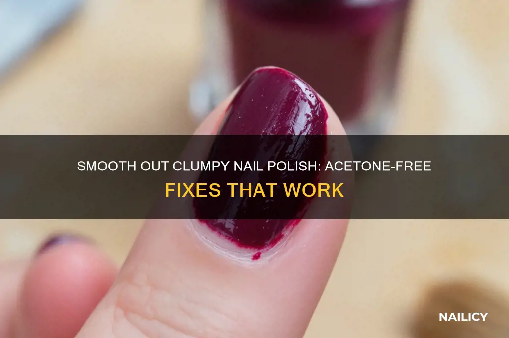 how to fix clumpy nail polish without acetone