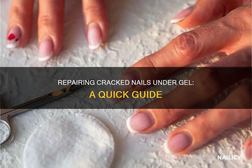 how to fix cracked nail under gel