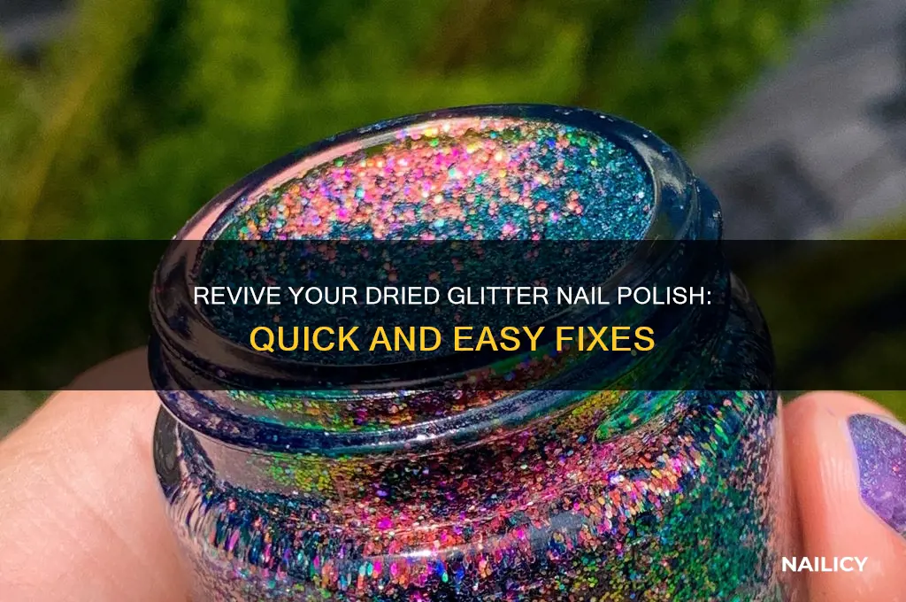 how to fix dried glitter nail polish