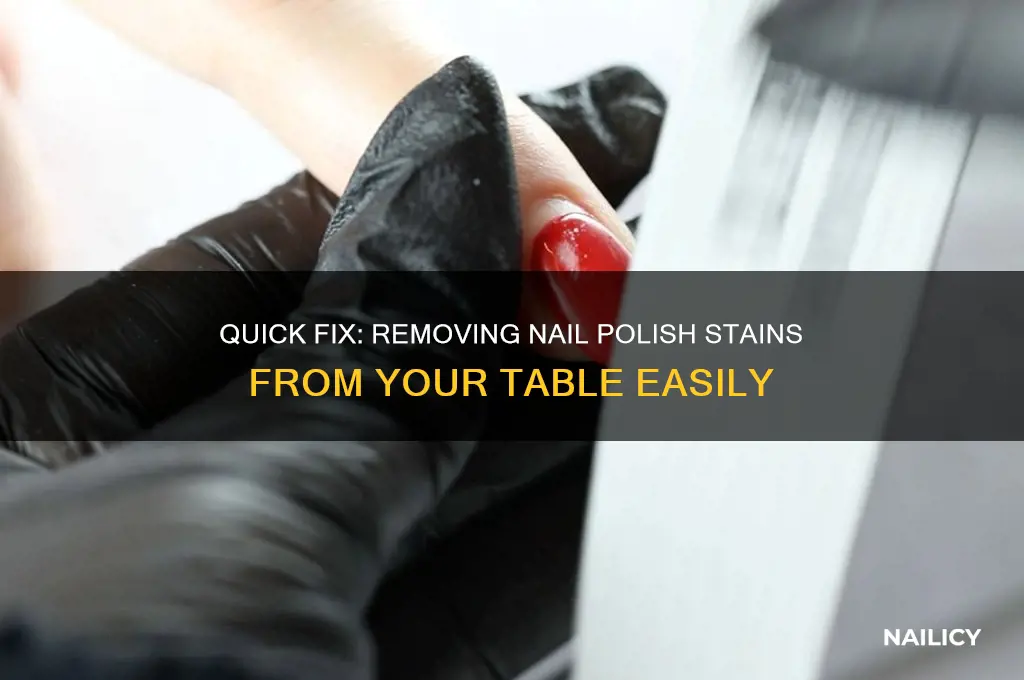 how to fix nail polish on table