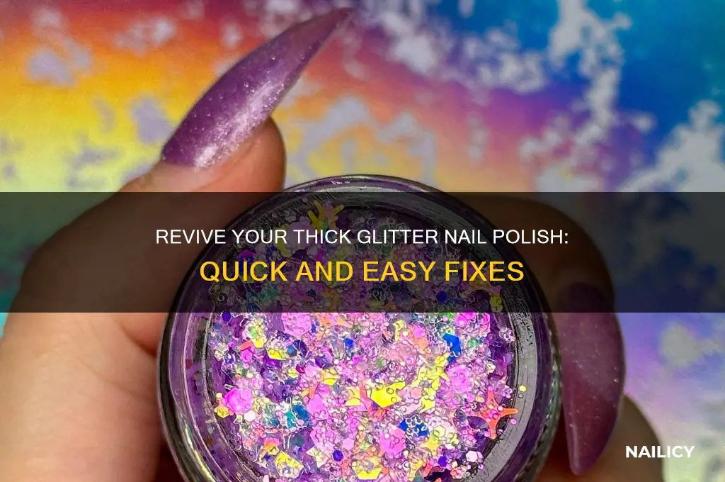 how to fix thick glitter nail polish
