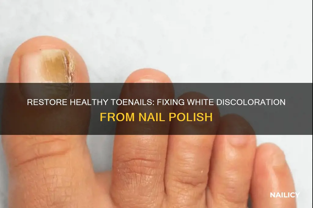 how to fix white toenails from nail polish