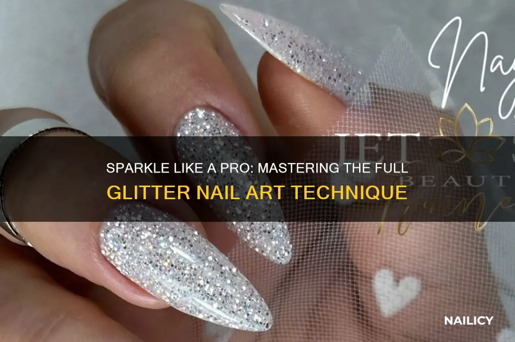 how to full glitter nail