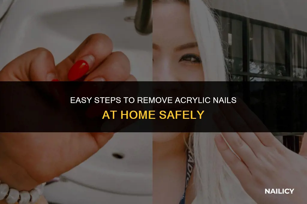 how to get a acrylic nail off at home