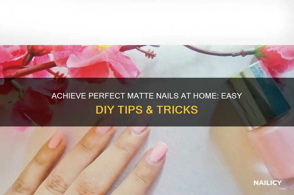 how to give nails matte finish from home