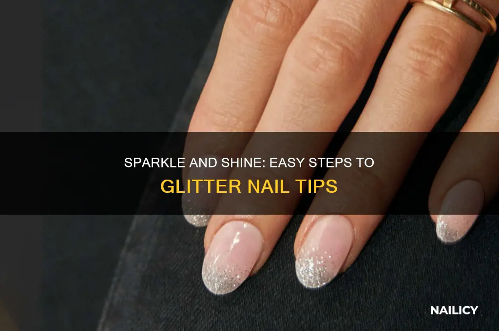 how to glitter nail tips