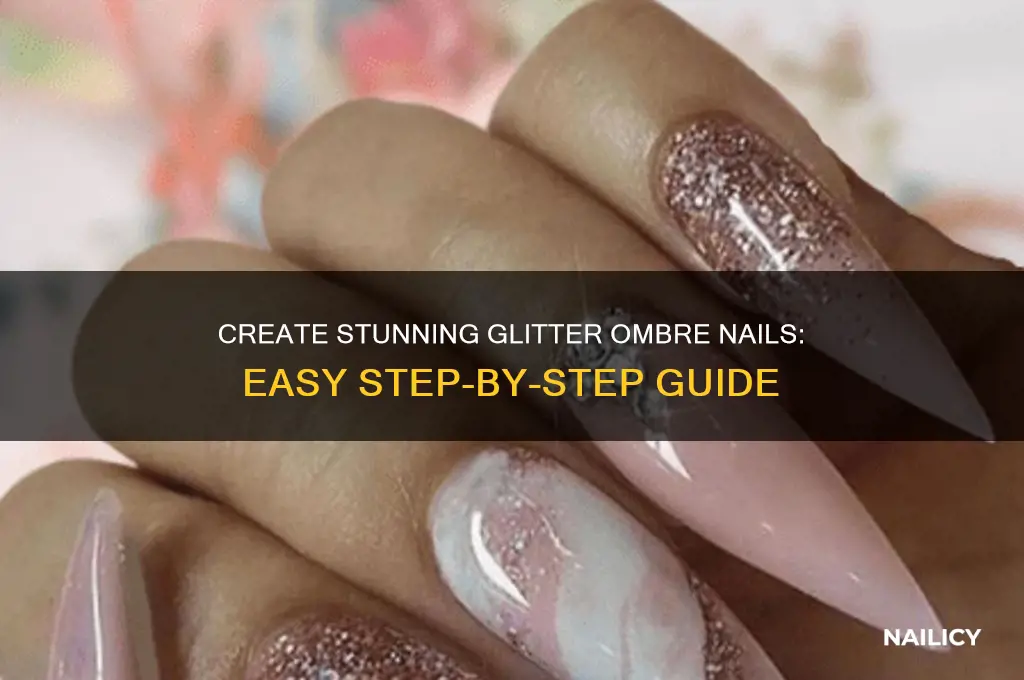 how to glitter nails ombre