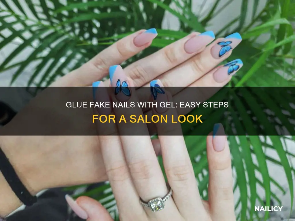 how to glue fake nails with gel