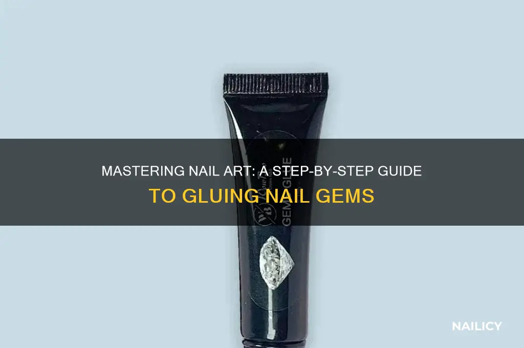 how to glue nail gems
