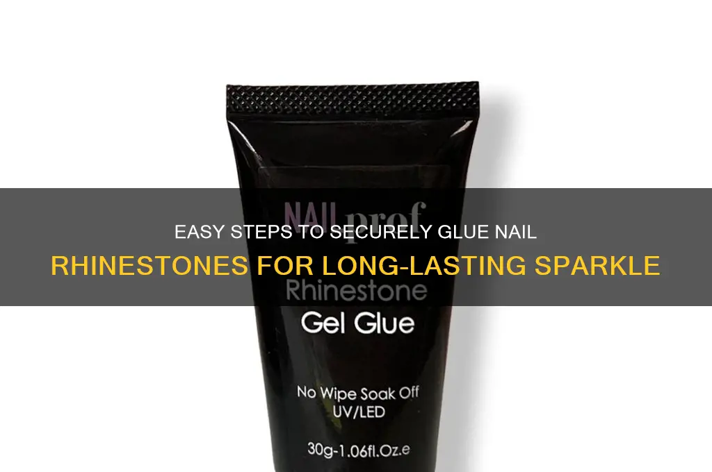 how to glue nail rhinestones