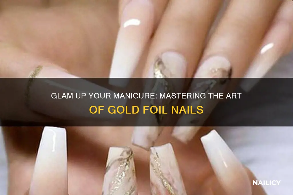 how to gold foil nails