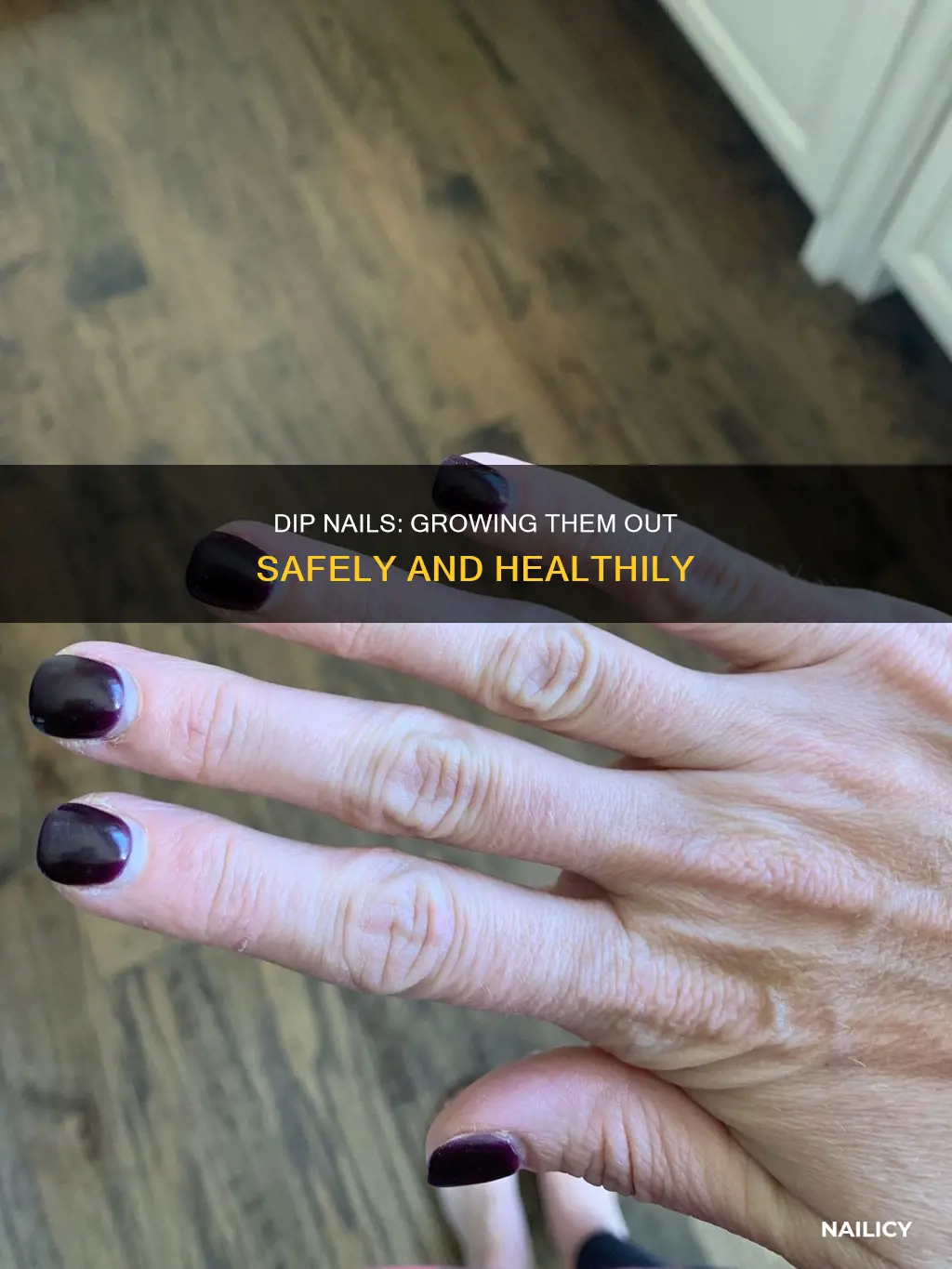 how to grow out dip nails