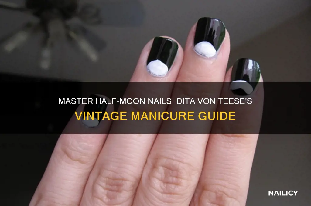 how to half moon nails dita von teese