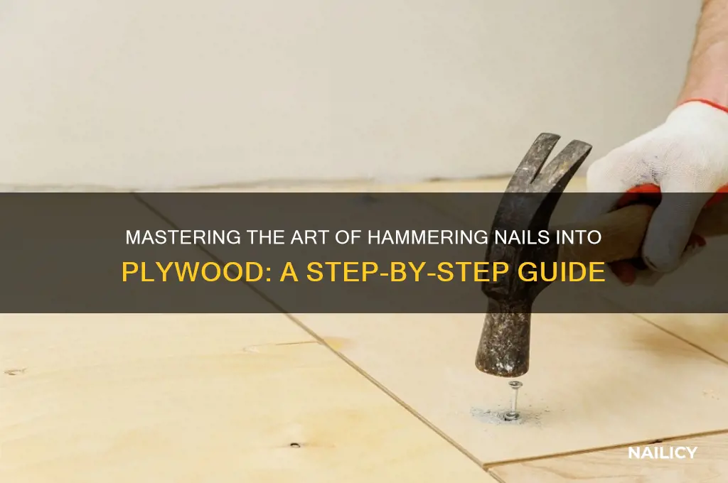 how to hammer a nail into plywood