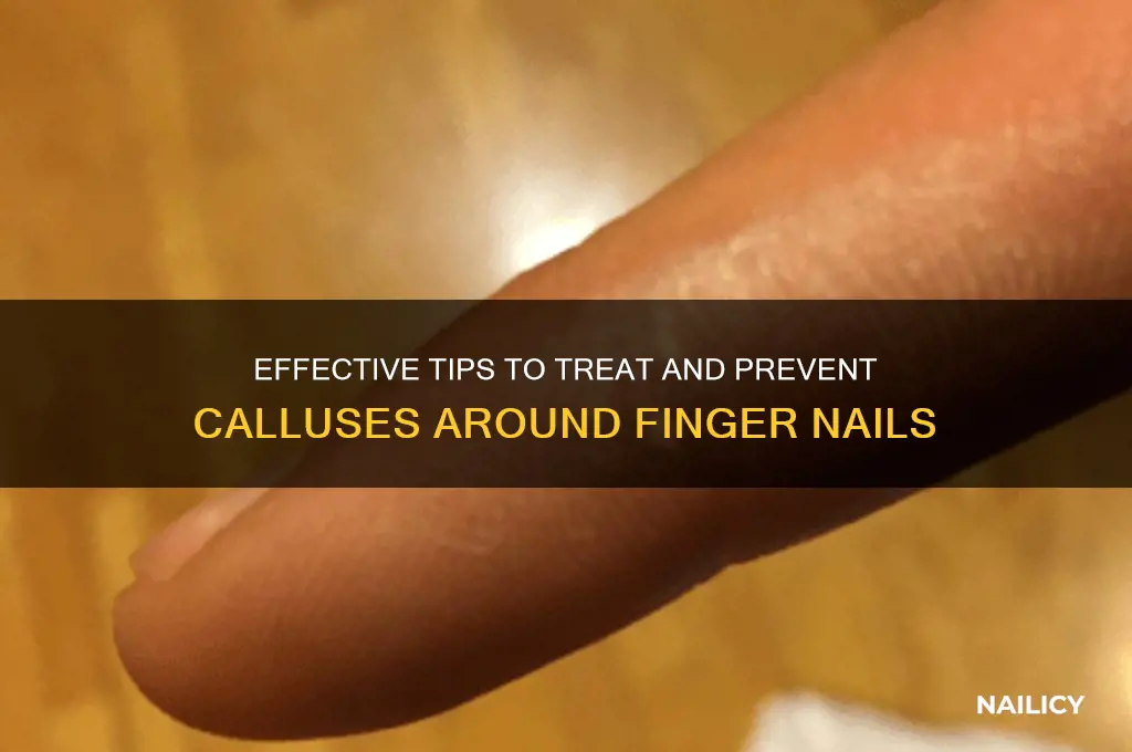 how to handle callus arounnd fiinger nails