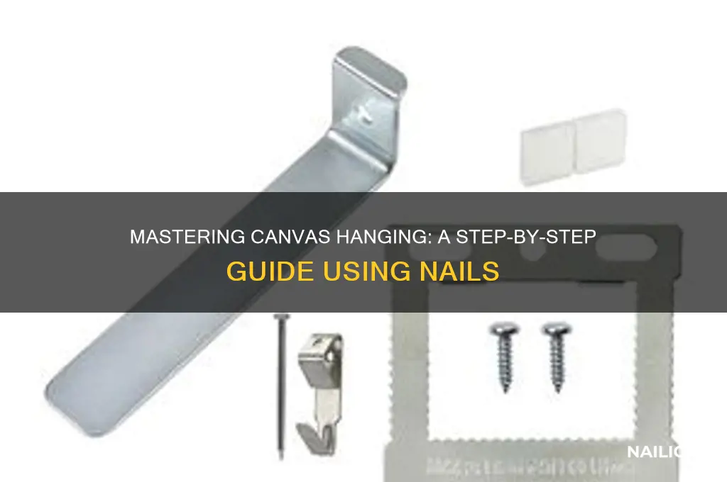 how to hang a canvas with nails