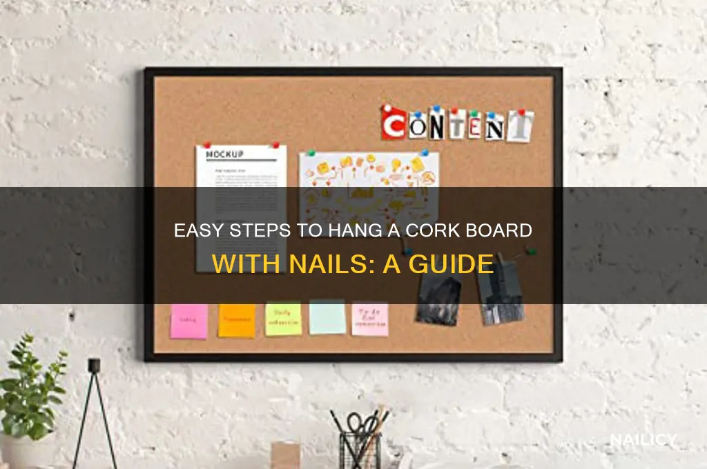 how to hang a cork board with nails