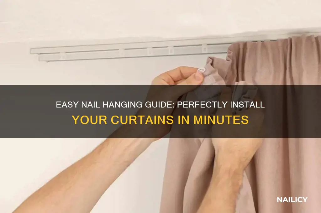 how to hang a curtain with nails