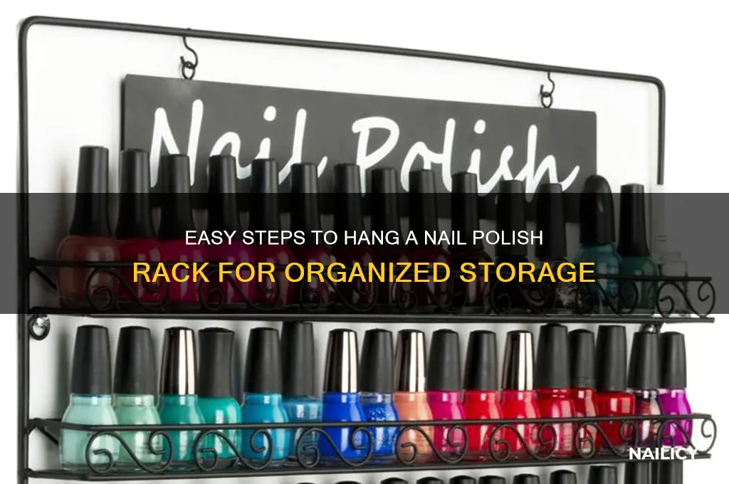 how to hang a nail polish rack