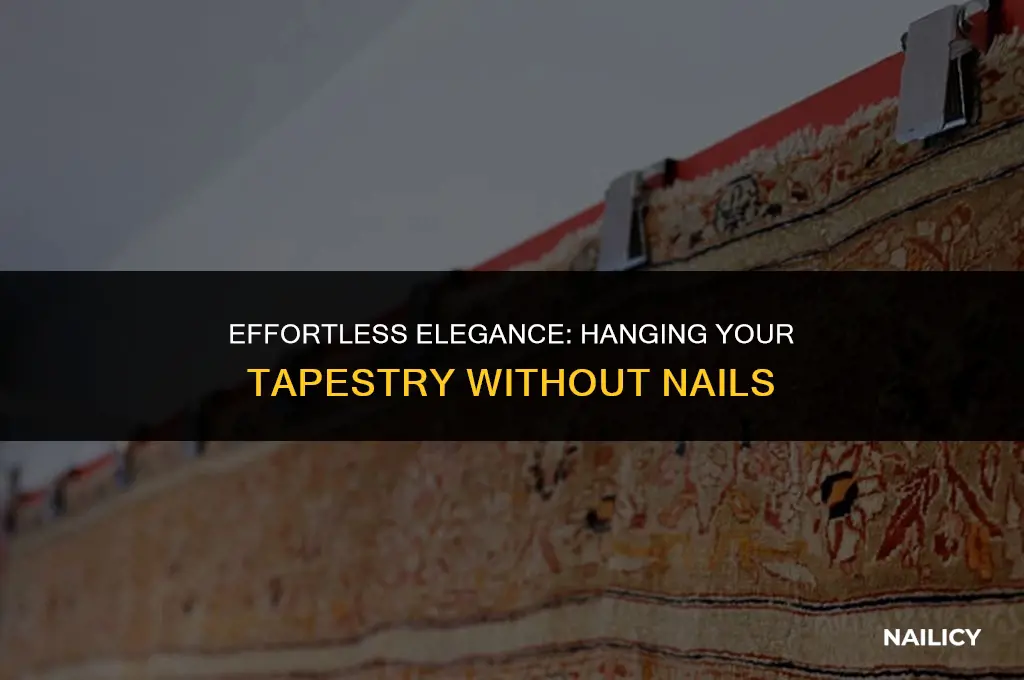 how to hang a tapestry without using nails