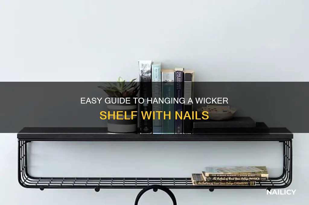 how to hang a wicker shelf with nails