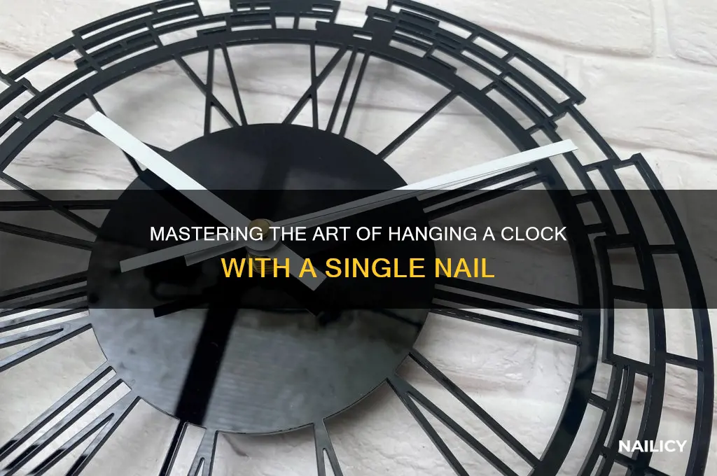 how to hang clock nail