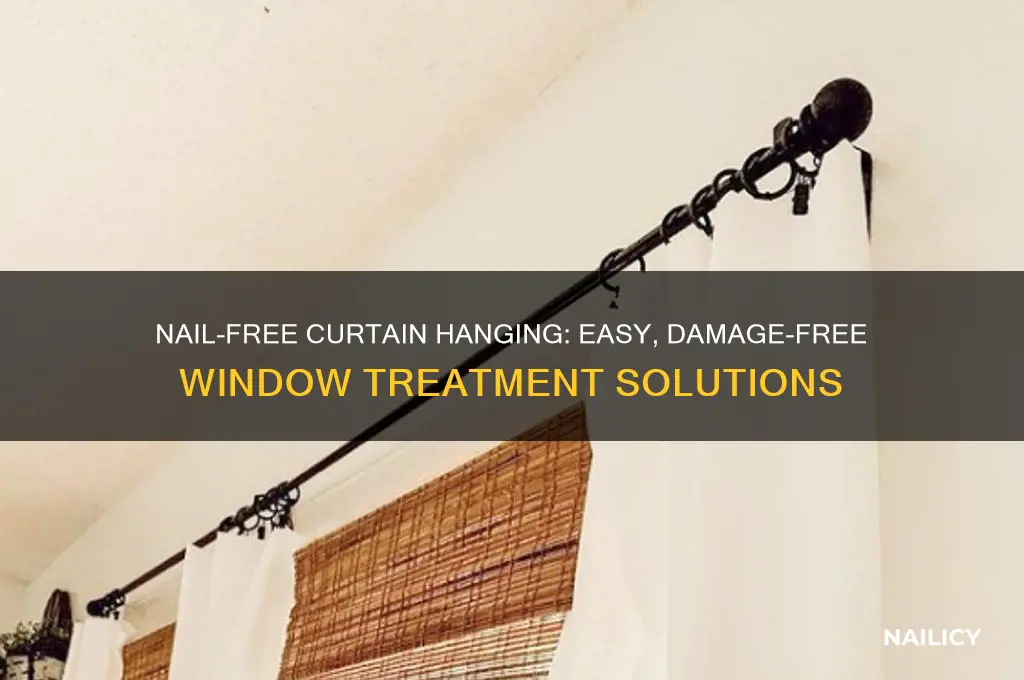 how to hang curtains with no nails