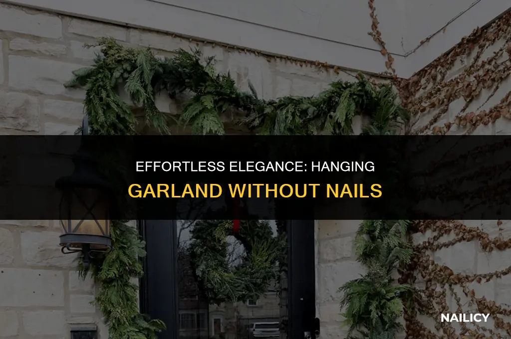 how to hang garland without using nails