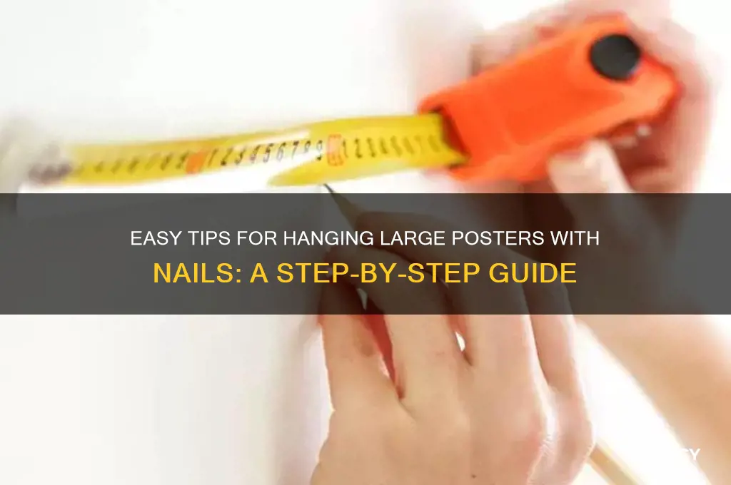 how to hang large poster with nail