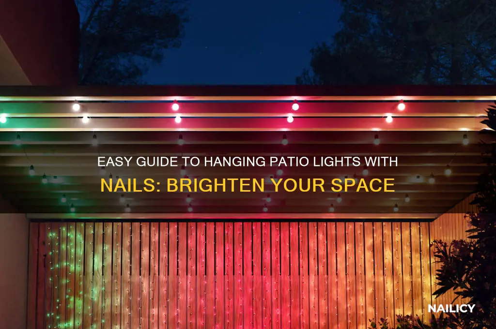 how to hang patio lights with nails