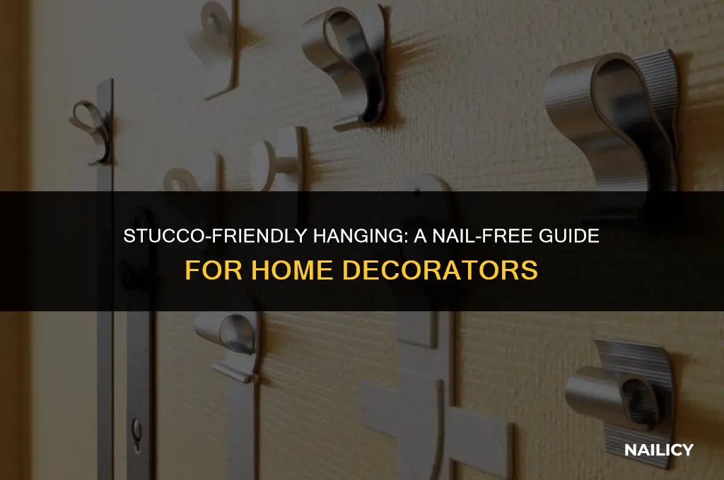 how to hang something on stucco without using nails