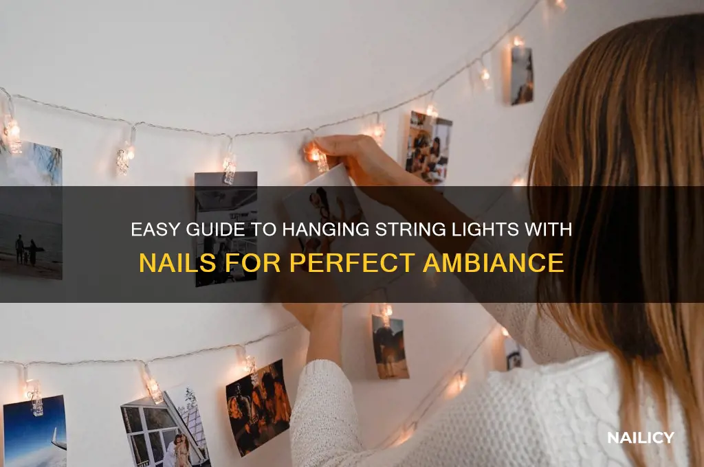 how to hang string lights with nails