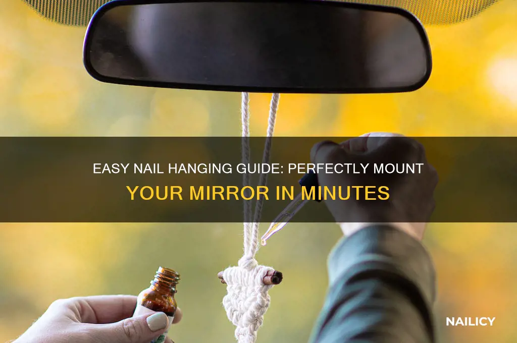 how to hang up mirror with a nail