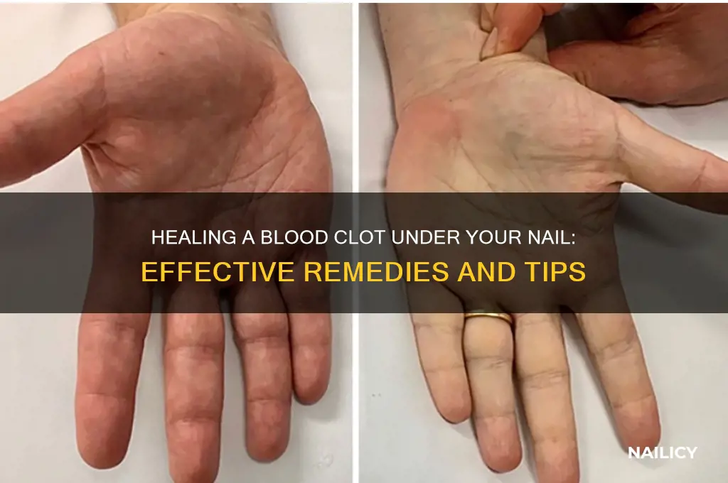 how to heal blood clot under nail