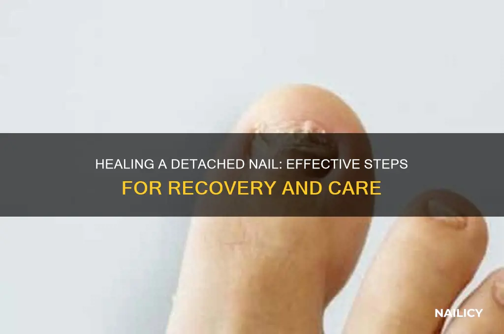 how to heal detached nail
