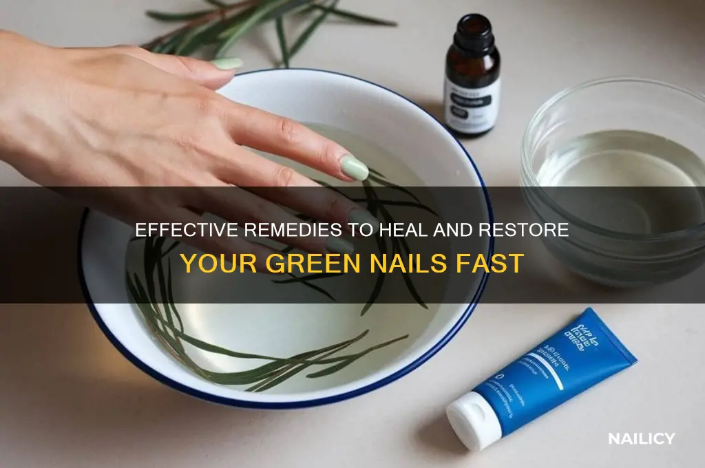 how to heal green nail