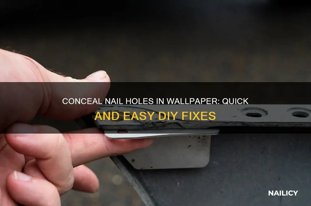 how to hide nail holes in wallpaper