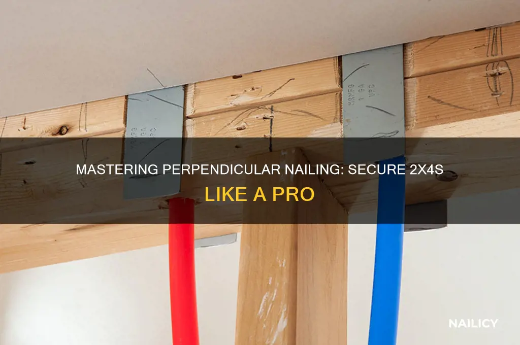 how to hold 2x4 perpendicular for nailing