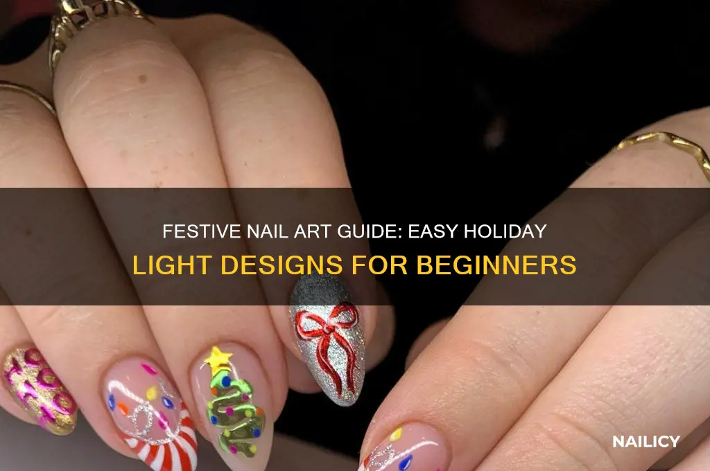 how to holiday light nails