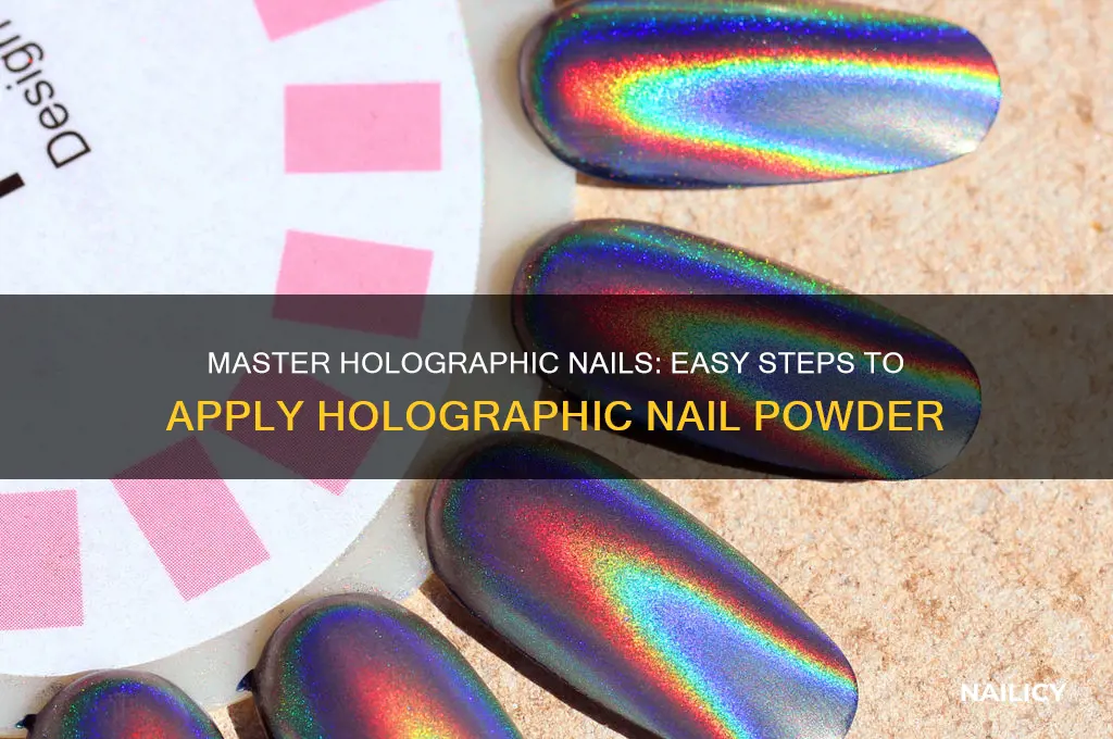 how to holographic nail powder