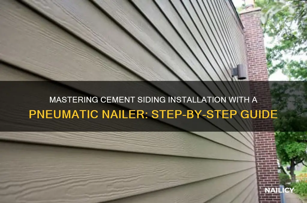 how to install cement siding with pneumatic nailer
