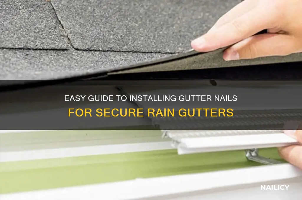 how to install gutter nails