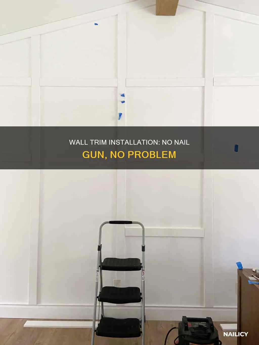 how to install wall trim without a nail gun