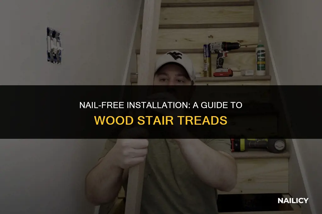 how to install wood stair treads without using nails