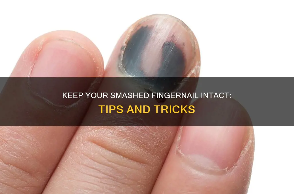 how to keep a smashed finger nail from coming off