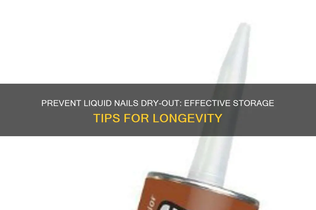 how to keep liquid nails from drying out