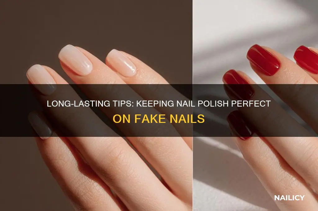 how to keep nail polish on fake nails